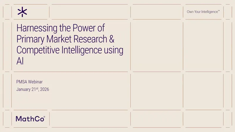Harnessing the Power of Primary Market Research & Competitive Intelligence using AI
